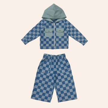 Check Denim Set